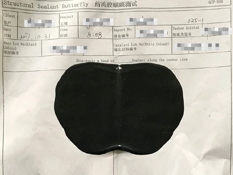 Silicone butterfly test